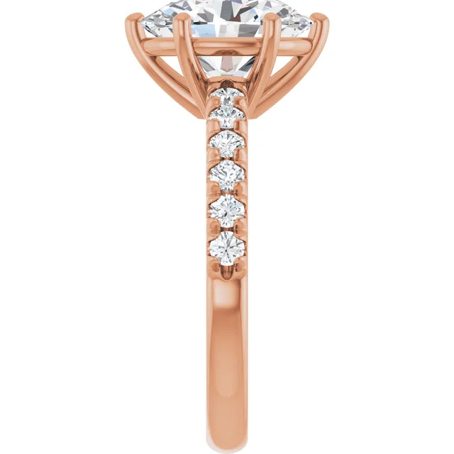 Rose Gold Oval Shaped Engagement Ring