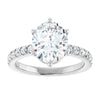 White Gold Oval Shaped Engagement Ring