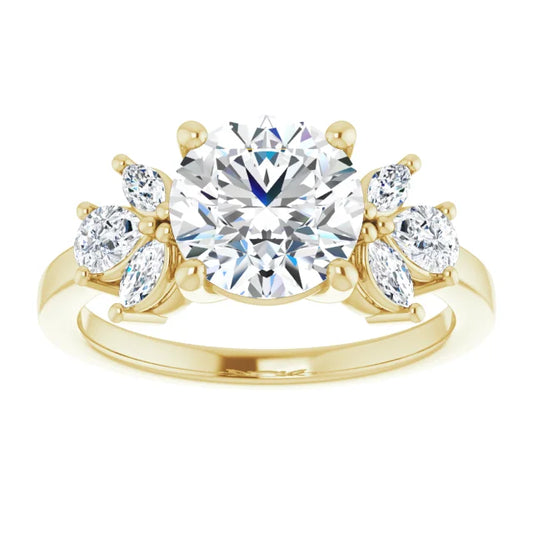 Yellow Gold Round Engagement Ring