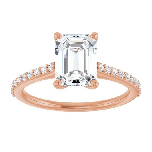 Rose Gold Emerald Engagement Ring