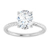 White Gold Oval Solitaire Engagement Ring
