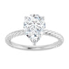White Gold Pear Solitaire Engagement Ring