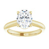 Yellow Gold Oval Solitaire Engagement Ring