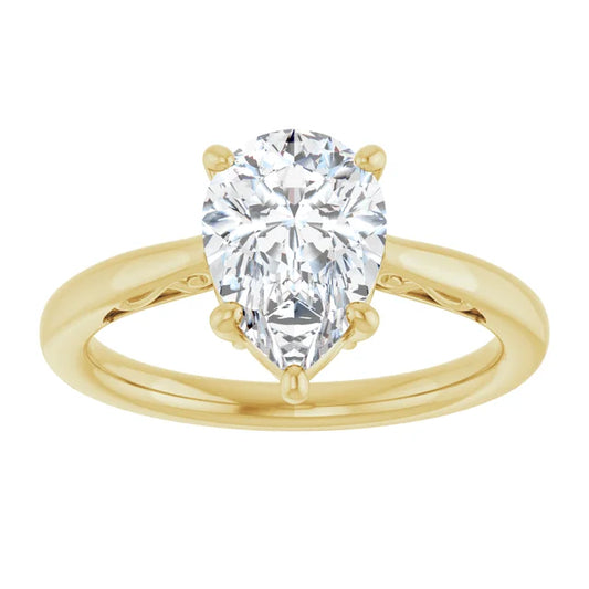 Pear Solitaire Engagement Ring