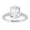White Gold Oval Engagement Ring