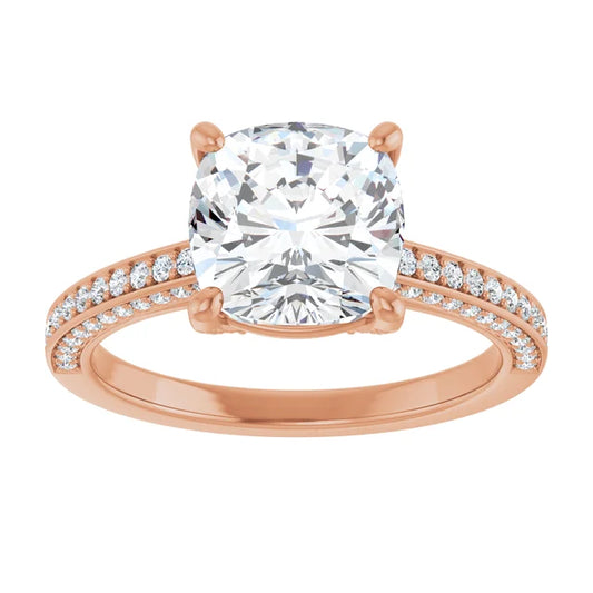 Rose Gold Round Engagement Ring