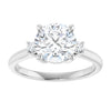 White Gold Round Engagement Ring