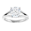 White Gold Round Solitaire Engagement Ring