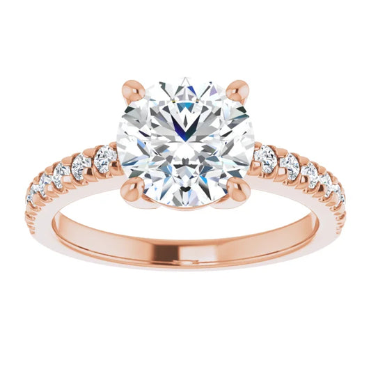 Rose Gold Round Engagement Ring