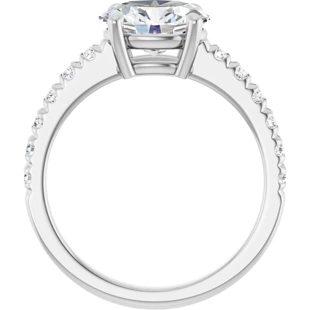White Gold Oval Engagement Ring