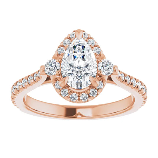 Rose Gold Pear Engagement Ring