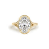 Yellow Gold ESplit Shank Oval Solitaire Engagement Ring
