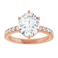 Rose Gold Oval Shaped Engagement Ring