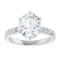 White Gold Oval Shaped Engagement Ring