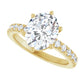 Yellow Gold Oval Shaped Engagement Ring