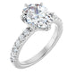White Gold Oval Shaped Engagement Ring