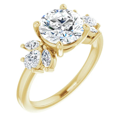 Yellow Gold Round Engagement Ring