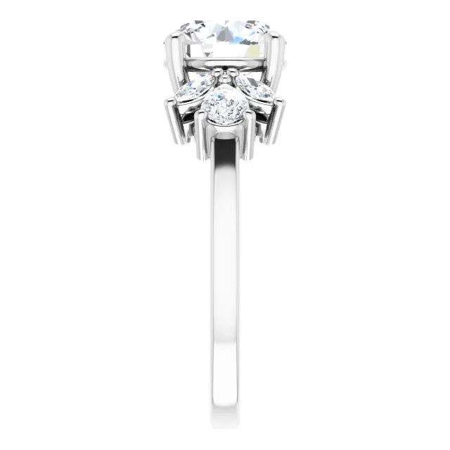 White Gold Round Engagement Ring