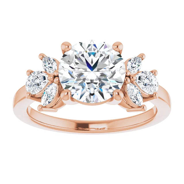 Rose Gold Round Engagement Ring