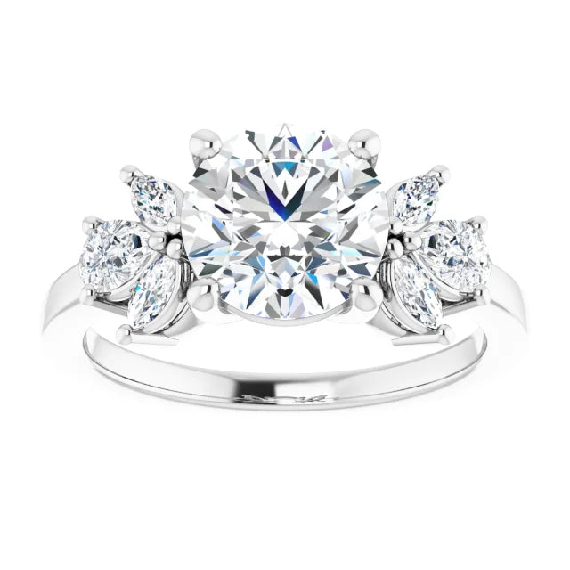 White Gold Round Engagement Ring