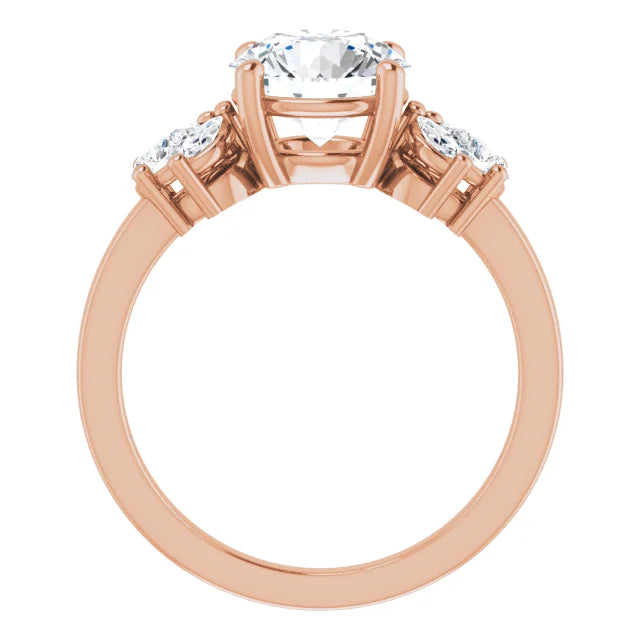 Rose Gold Round Engagement Ring
