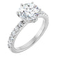 White Gold Round Shaped Engagement Ring