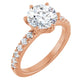 Rose Gold Round Shaped Engagement Ring