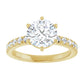 Yellow Gold Round Shaped Engagement Ring