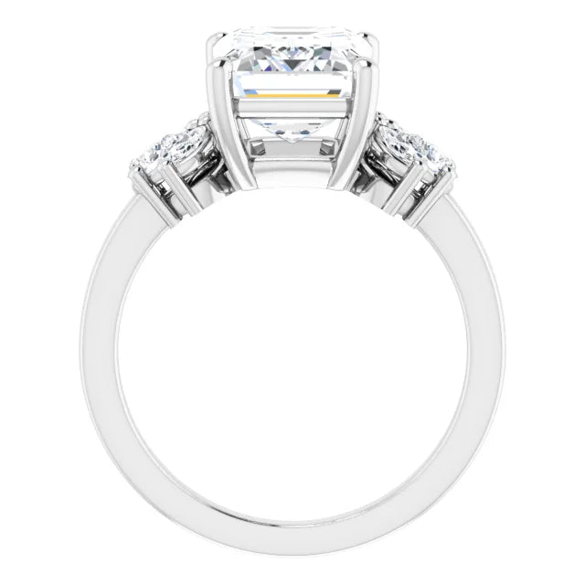 White Gold Emerald Engagement Ring