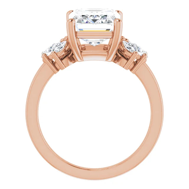 Rose Gold Emerald Engagement Ring