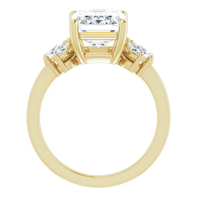 Yellow Gold Emerald Engagement Ring