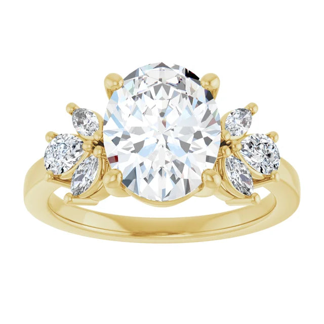 Yellow Gold Oval Engagement Ring