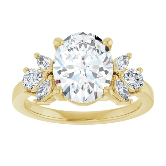 Yellow Gold Oval Engagement Ring