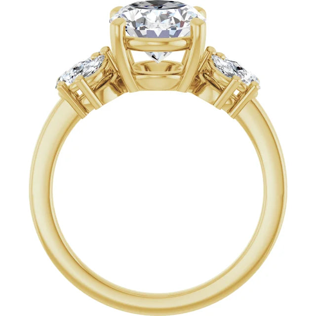 Yellow Gold Oval Engagement Ring