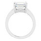 White Gold Emerald Cut Solitaire Engagement Ring