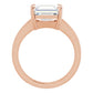 Rose Gold Emerald Cut Solitaire Engagement Ring