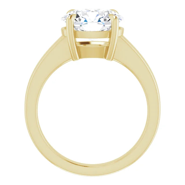 Yellow Gold Round Solitaire Engagement Ring