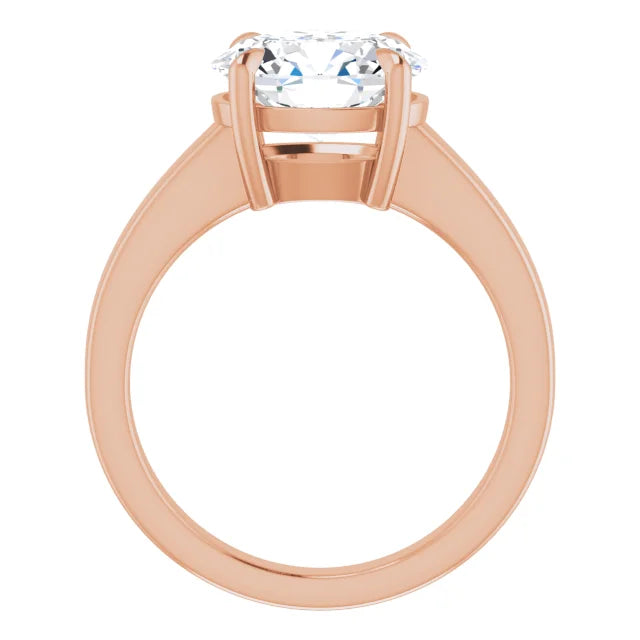 Rose Gold Round Solitaire Engagement Ring