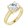 Yellow Gold Oval Solitaire Engagement Ring