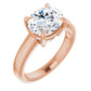 Rose Gold Oval Solitaire Engagement Ring