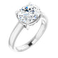 White Gold Oval Solitaire Engagement Ring