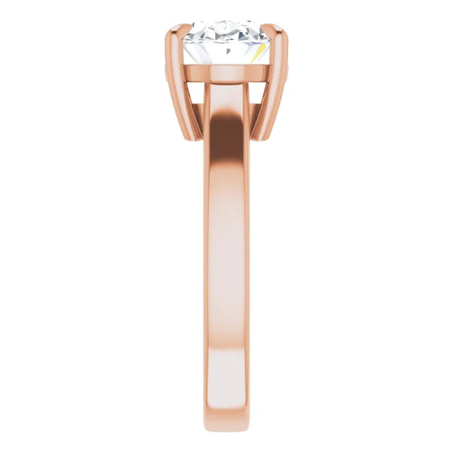 Rose Gold Round Solitaire Engagement Ring