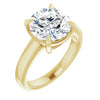 Yellow Gold Round Solitaire Engagement Ring