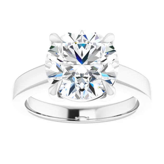 White Gold Round Solitaire Engagement Ring