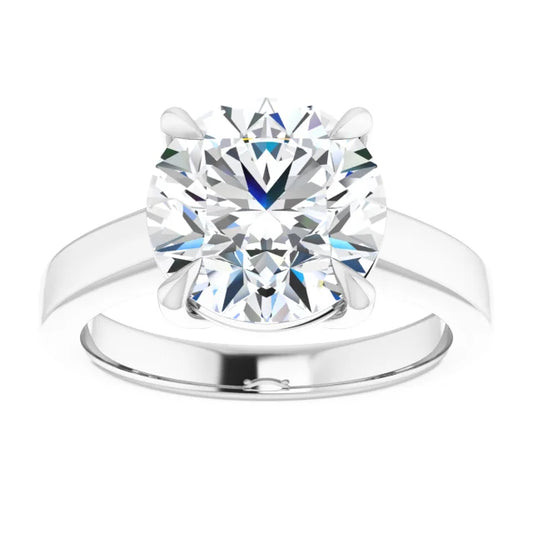 White Gold Round Solitaire Engagement Ring