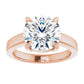 Rose Gold Round Solitaire Engagement Ring