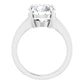 White Gold Oval Solitaire Engagement Ring