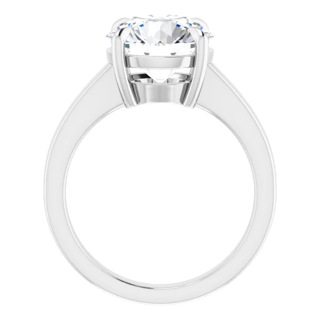 White Gold Oval Solitaire Engagement Ring