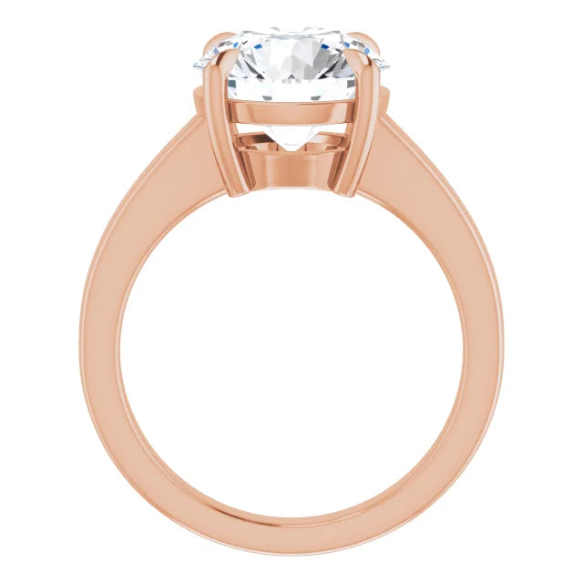 Rose Gold Oval Solitaire Engagement Ring