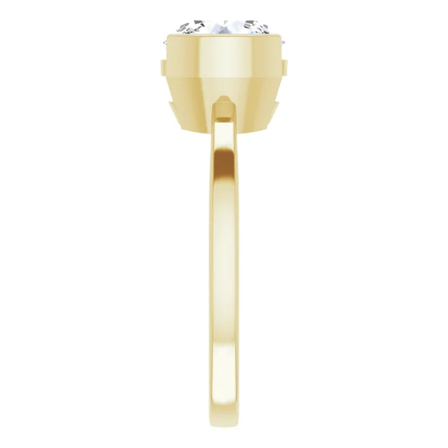 Yellow Gold Round Solitaire Engagement Ring